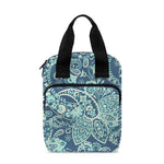 Blue Sky Paisley Bohemian Pattern Print Bible Tote Bag