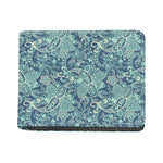 Blue Sky Paisley Bohemian Pattern Print Bifold Wallet