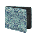Blue Sky Paisley Bohemian Pattern Print Bifold Wallet