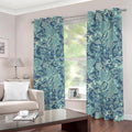Blue Sky Paisley Bohemian Pattern Print Dimout Grommet Curtains