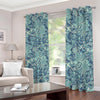 Blue Sky Paisley Bohemian Pattern Print Blackout Grommet Curtains