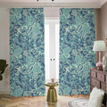 Blue Sky Paisley Bohemian Pattern Print Dimout Pencil Pleat Curtains