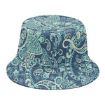 Blue Sky Paisley Bohemian Pattern Print Bucket Hat