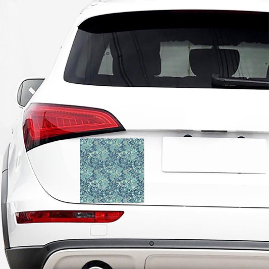 Blue Sky Paisley Bohemian Pattern Print Car Sticker
