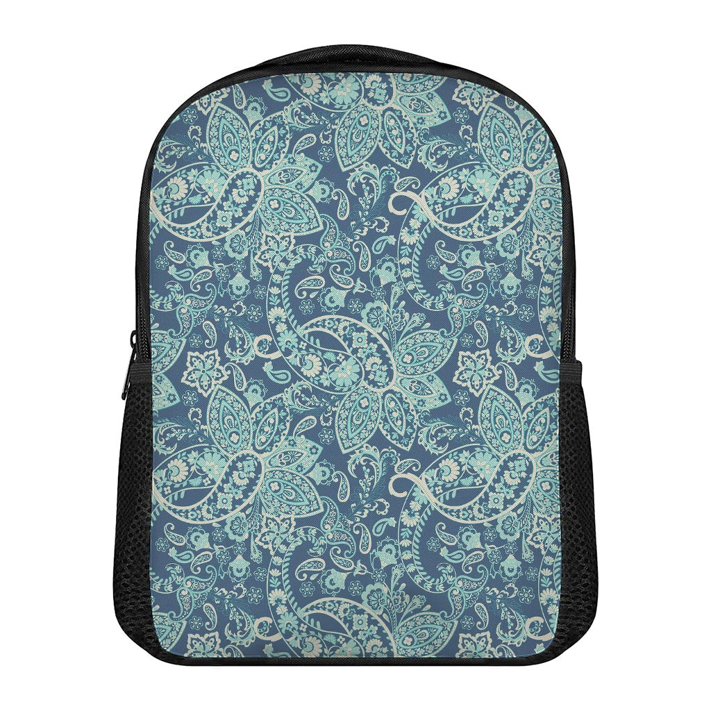 Blue Sky Paisley Bohemian Pattern Print Casual Backpack