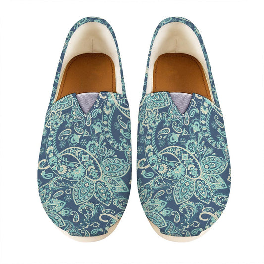 Blue Sky Paisley Bohemian Pattern Print Casual Shoes