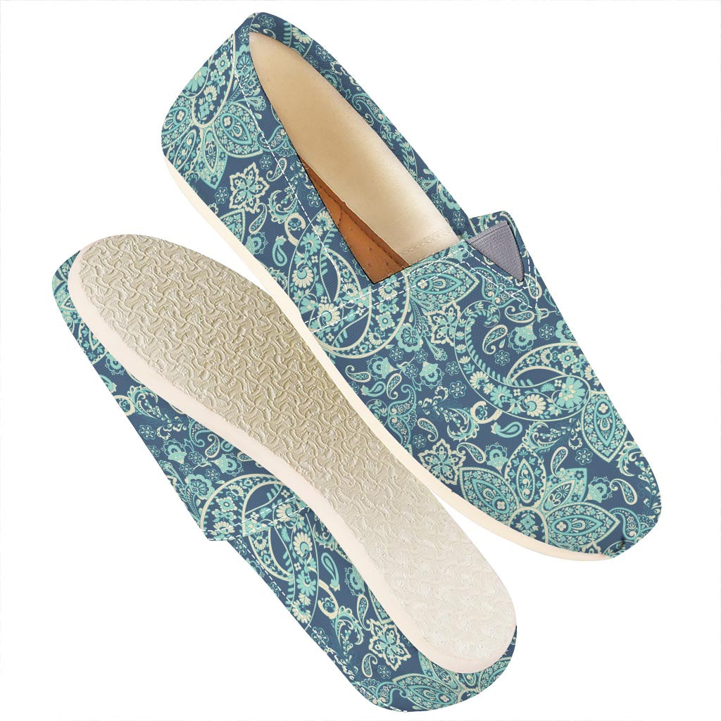 Blue Sky Paisley Bohemian Pattern Print Casual Shoes
