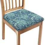 Blue Sky Paisley Bohemian Pattern Print Chair Cushion Cover