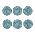 Blue Sky Paisley Bohemian Pattern Print Coaster Set
