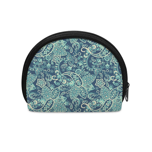 Blue Sky Paisley Bohemian Pattern Print Coin Purse