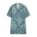 Blue Sky Paisley Bohemian Pattern Print Cotton Hawaiian Shirt