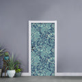 Blue Sky Paisley Bohemian Pattern Print Door Sticker