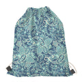Blue Sky Paisley Bohemian Pattern Print Drawstring Bag