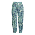 Blue Sky Paisley Bohemian Pattern Print Fleece Lined Knit Pants