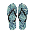 Blue Sky Paisley Bohemian Pattern Print Flip Flops
