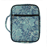 Blue Sky Paisley Bohemian Pattern Print Front Pocket Bible Bag
