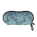 Blue Sky Paisley Bohemian Pattern Print Glasses Case