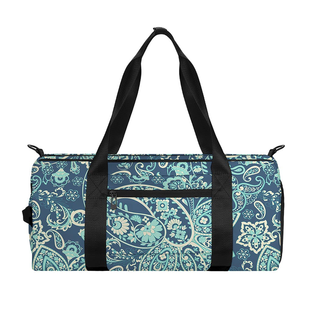 Blue Sky Paisley Bohemian Pattern Print Gym Bag