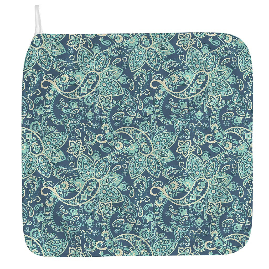 Blue Sky Paisley Bohemian Pattern Print Hand Towel