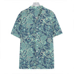 Blue Sky Paisley Bohemian Pattern Print Hawaiian Shirt
