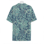 Blue Sky Paisley Bohemian Pattern Print Hawaiian Shirt