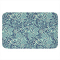 Blue Sky Paisley Bohemian Pattern Print Indoor Door Mat