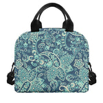 Blue Sky Paisley Bohemian Pattern Print Insulated Lunch Bag