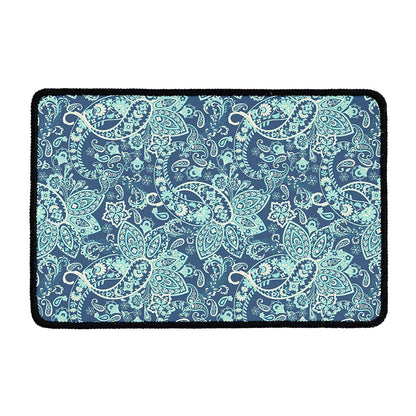 Blue Sky Paisley Bohemian Pattern Print Kitchen Mat