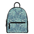 Blue Sky Paisley Bohemian Pattern Print Leather Backpack