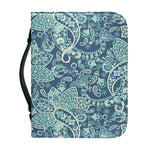 Blue Sky Paisley Bohemian Pattern Print Leather Bible Cover