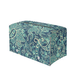 Blue Sky Paisley Bohemian Pattern Print Leather Tissue Box Cover