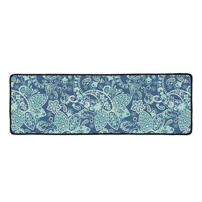 Blue Sky Paisley Bohemian Pattern Print Long Kitchen Mat