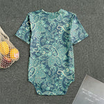 Blue Sky Paisley Bohemian Pattern Print Men's Bodysuit