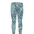 Blue Sky Paisley Bohemian Pattern Print Men's Leggings