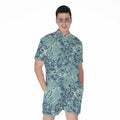 Blue Sky Paisley Bohemian Pattern Print Men's Romper