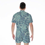 Blue Sky Paisley Bohemian Pattern Print Men's Rompers