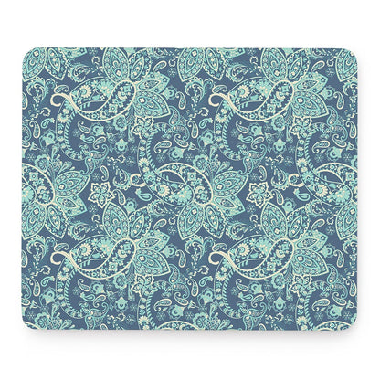 Blue Sky Paisley Bohemian Pattern Print Mouse Pad