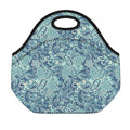 Blue Sky Paisley Bohemian Pattern Print Neoprene Lunch Bag