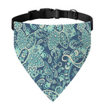 Blue Sky Paisley Bohemian Pattern Print Over The Collar Dog Bandana