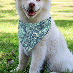 Blue Sky Paisley Bohemian Pattern Print Over The Collar Dog Bandana