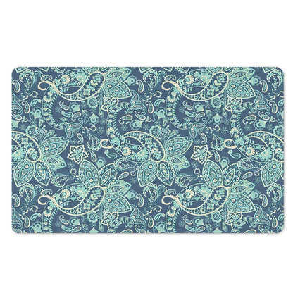 Blue Sky Paisley Bohemian Pattern Print Polyester Doormat