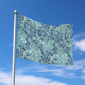 Blue Sky Paisley Bohemian Pattern Print Polyester Flag