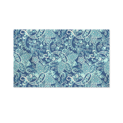 Blue Sky Paisley Bohemian Pattern Print Polyester Flag
