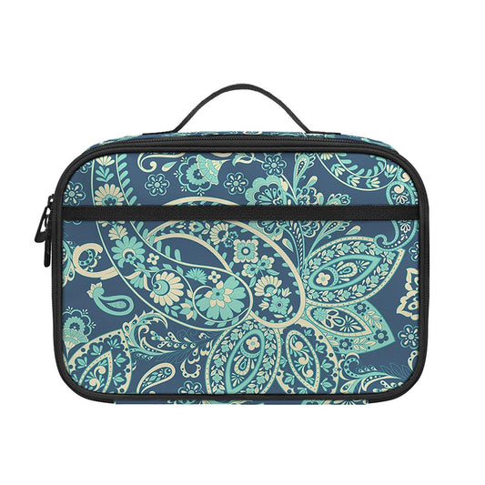Blue Sky Paisley Bohemian Pattern Print Portable Lunch Bag