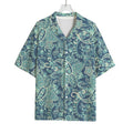 Blue Sky Paisley Bohemian Pattern Print Rayon Hawaiian Shirt