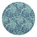 Blue Sky Paisley Bohemian Pattern Print Round Blanket