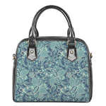 Blue Sky Paisley Bohemian Pattern Print Shoulder Handbag