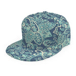 Blue Sky Paisley Bohemian Pattern Print Snapback Cap