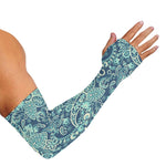 Blue Sky Paisley Bohemian Pattern Print Sun Protection Arm Sleeves