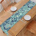 Blue Sky Paisley Bohemian Pattern Print Table Runner